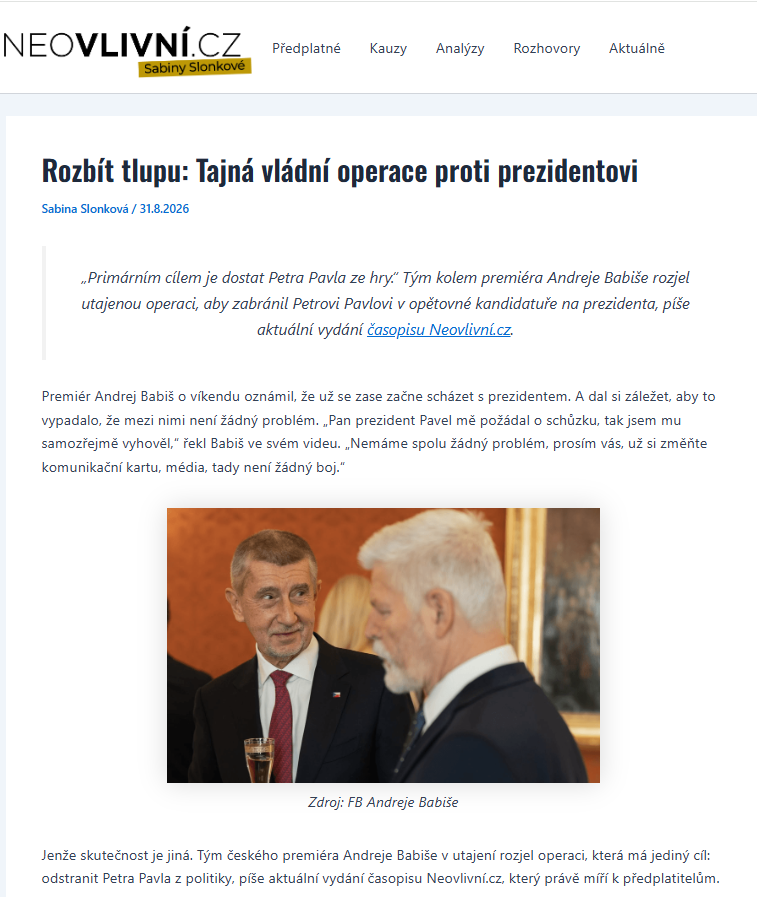 Tajná vládní operace proti prezidentovi 1
